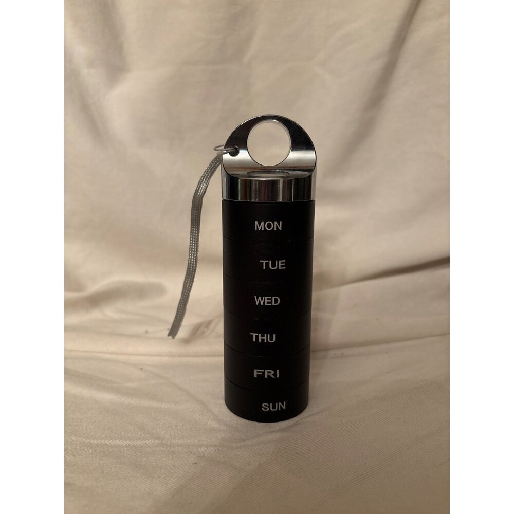 Stackable Weekly Pill Organizer Secret Stash Portable Design Keychain